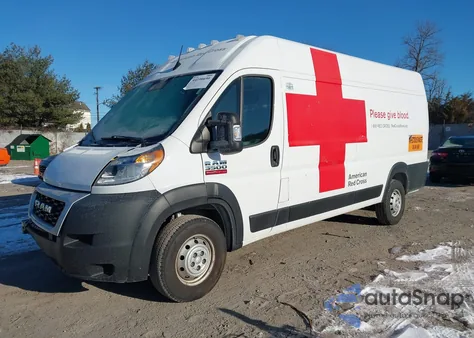 2022 Ram Promaster 3500 Cargo Van High Roof 159 Wb Ext from USA, damaged, VIN 3C6MRVJG2NE136202